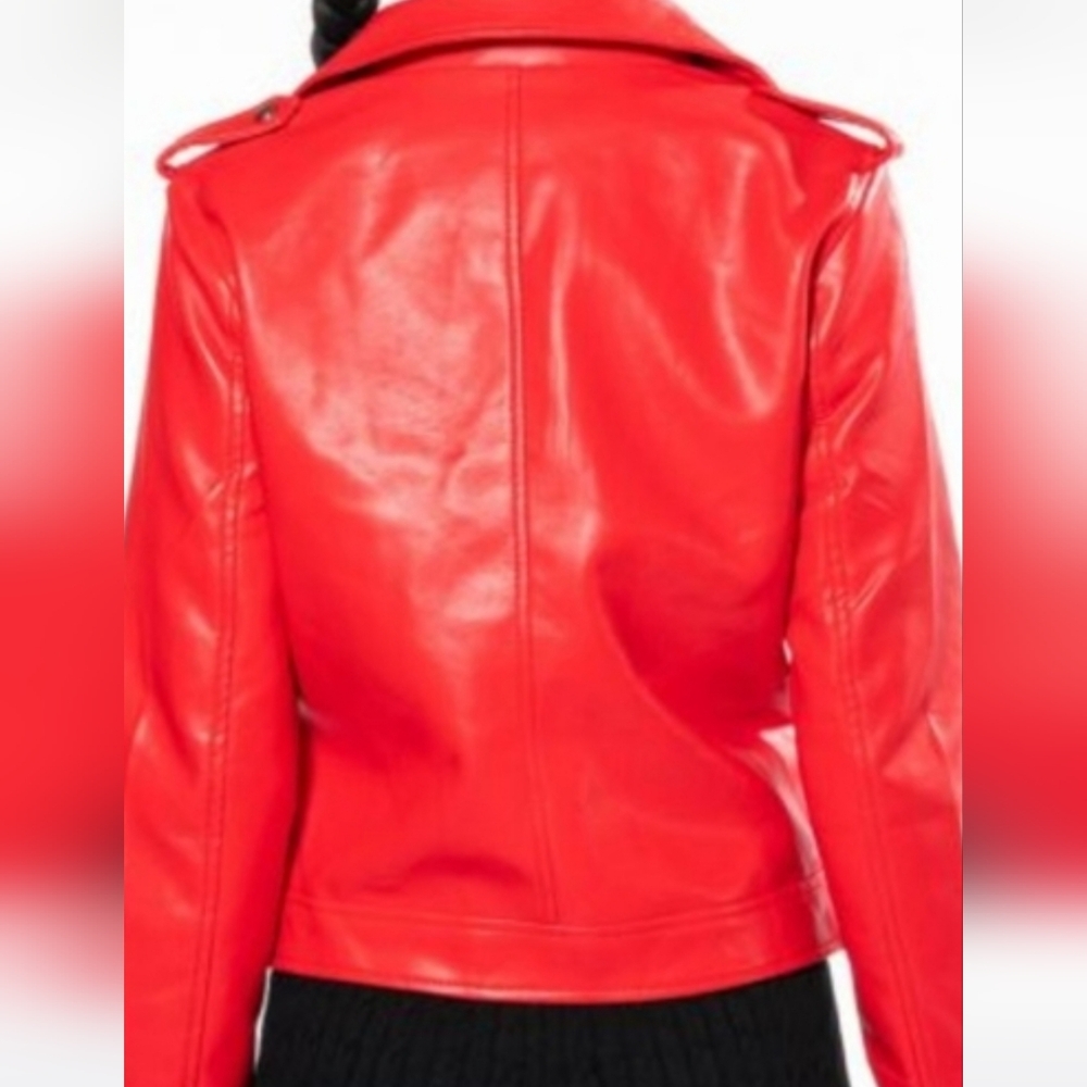 AKIRA Bold Scarlet Leather Jacket - Picture 2 of 5
